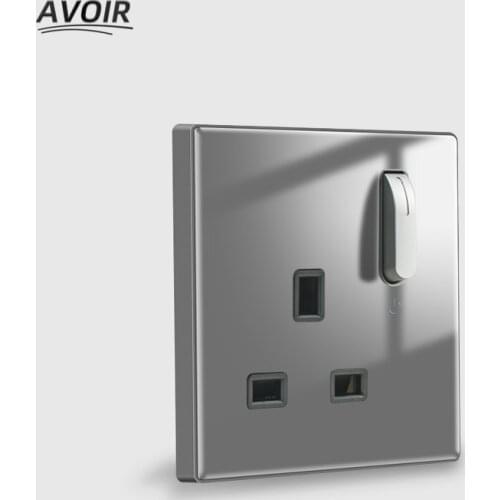 Avoir USB Wall Sockets And Light Button Switches UK Electrical Outlets Socket 3 5Hole Universal Standard Plugs Power Socket 220V