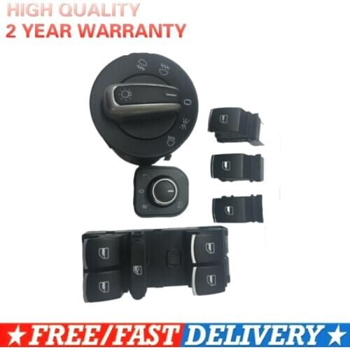 Fast shipping Window Mirror Headlight Switch For VW Jetta 6 Golf GTI 5 6 Touran Tiguan Caddy Passat B6 CC 5ND959857 5ND959565B