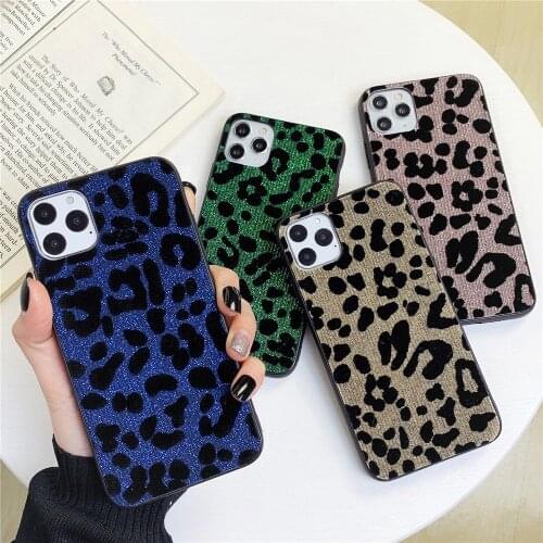 Protect Cover For Xiaomi Redmi 6 8 8A Note 7 8 Pro Case Glitter Leopard Print Phone Case For Xiomi Mi CC9 CC9E A3 Lite 9 8 Lite