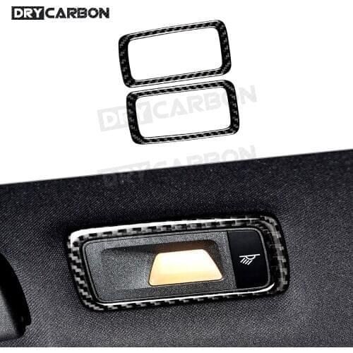 For Porsche Macan 2015-2018 Carbon Fiber Interior Back Seat Roof Light Lamp Trim Frame Cover Stickers Accessories