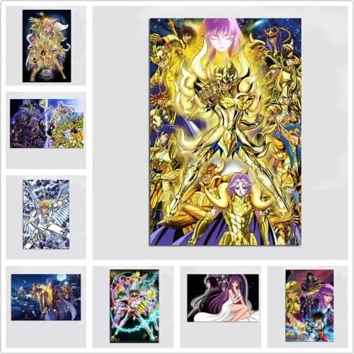 Hd Home Decoration Canvas Painting Saint Seiya Pictures Wall Art Prints Modular Japan Anime No Framework Poster For Living Room