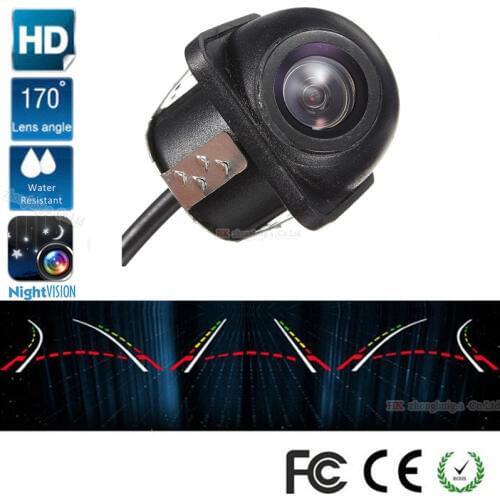 Intelligent Dynamic Trajectory Tracks Vehicle Rear View Camera Mini Backup Reverse Parking Camera For DVD Monitor ,Free Shipping