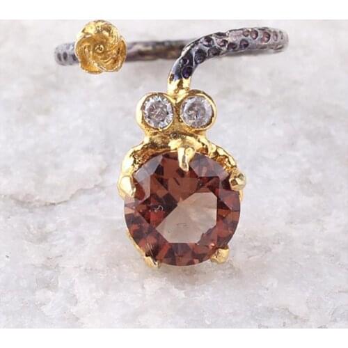 Sultanite Round Silver Ring, Woman 925 Silver Handmade Sultanite Ring, handmade woman sultanite ring,color changing