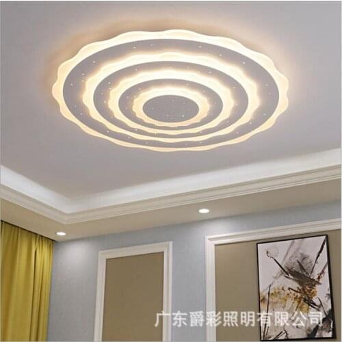 L Living room lamp Simple modern atmosphere home LED ceiling lamp round ultra-thin creative warm bedroom hall lighting