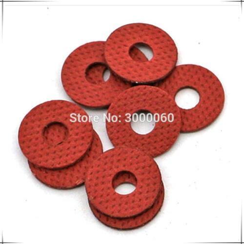 M8*16mm(OD)*1mm(Thickness) Red Steel Paper Insulation Spacer Gasket Washer 100pcs/lot