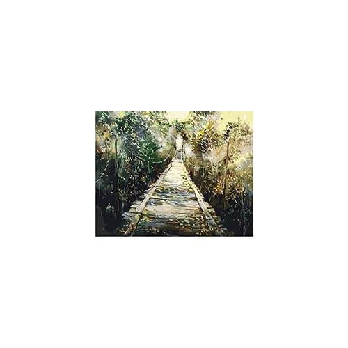 MaHuaf-W107 Walkway painting by numbers on canvas DIY oil paintings for living room wall