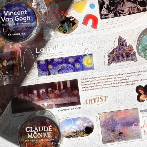 Mengtai Art Museum Wonderful Night Masking Washi Tape Starry sky Decorative Adhesive Tape Decora Diy Scrapbooking Sticker Label