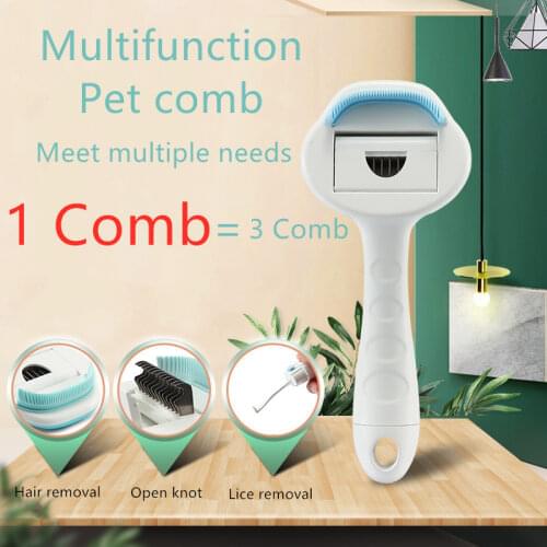 Multifunction Pet Combs Pet Grooming Supplies Dog Combs Pet Hair Cleaning Tool Lice Removal Supplies Cat Grooming Massage Combs