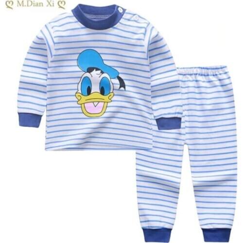 Baby Clothes Cotton Boys and Girls Baby Underwear Set Childrens Autumn Clothes Long Pants Home Childrens Newborn Clothes