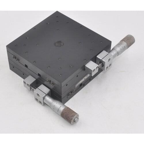 XY axis two-dimensional CHUO 125 * 125mm manual high-precision displacement slide optical fine-tuning platform iron
