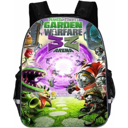 12 Inch Plants VS Zombie Backpack Schoolbags Girls Boys Children School Bags Kindergarten Toddler Backpack Baby Bags Gift