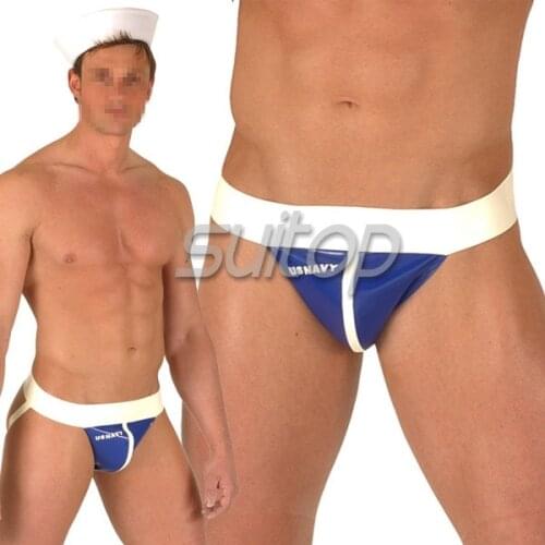 Nature rubber latex sportwear latex short pants for men