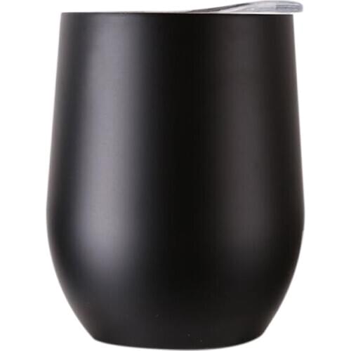 12 Oz Stainless Steel Tumbler with Lid - Wine Tumbler Double Wall Vacuum Insulated Travel Tumbler Cup for Coffee, Wine