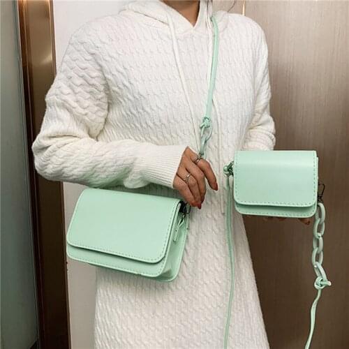 Сумка женская Luxury Solid Color Womens Shoulder Bags Designer Square Bag Brand Handbag PU Leather Crossbody Bag Female Purses