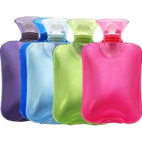 1L thickness pvc rubber hot water bottle bag usage for warming hands warming foot and as gift