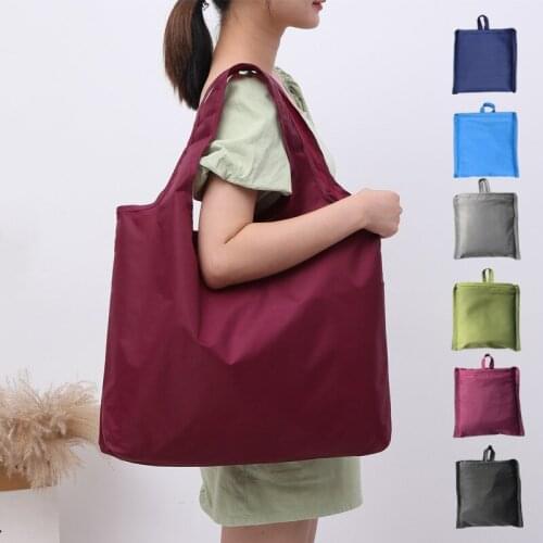 Big Size Shopping Bag Reusable Tote Bag Foldable Shops Bag Big Capacity Handbag Waterproof Storage Bag Multi Color Candy Color