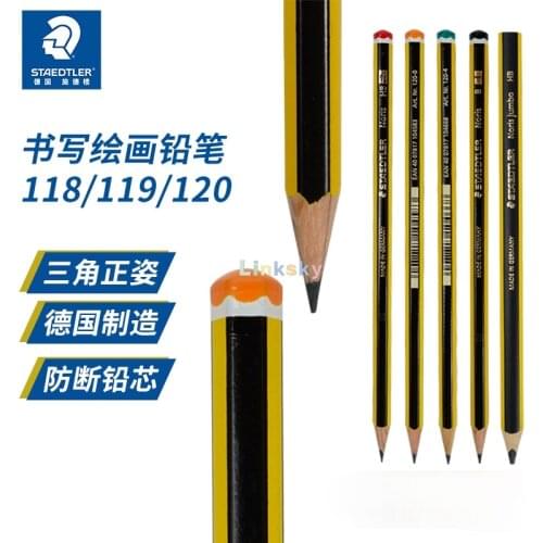 Staedtler 118-HB slim Pencils, Triplus Triangular Barrel,119-HB Triplus Jumbo ,Noris Pencil 120-2H,HB,2B,Learners Pencil