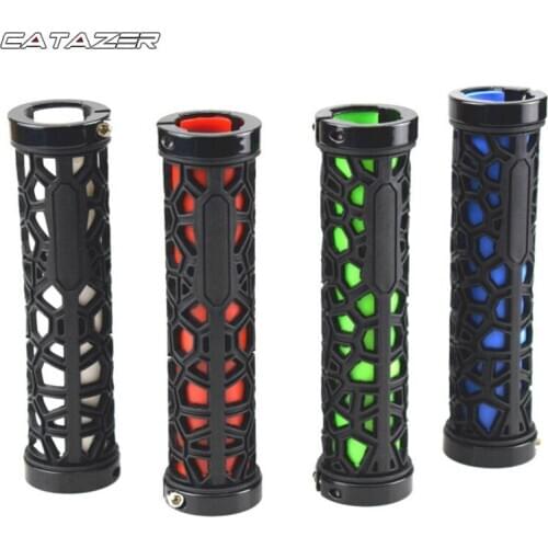 MTB Bicycle Grips Handlebar Cover Ultraight Shockproof Mountain Bike Cuffs Lock on Rubber BMX Bike Handle Bar End Grips