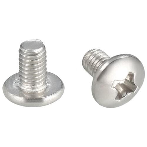 Uxcell Machine Screws, M3x5mm Phillips Truss Head Screw, 304 Stainless Steel, Fasteners Bolts 30Pcs