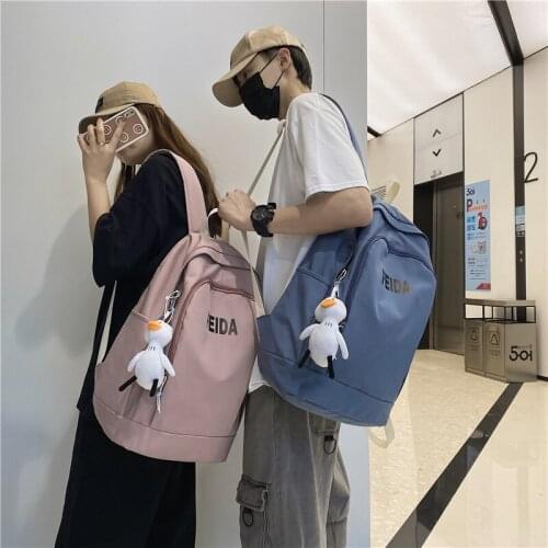 Couples Waterproof Cute Backpack Nylon Female Harajuku School Bag College Lady Kawaii Backpacks Fashion Book Girl Bags Student