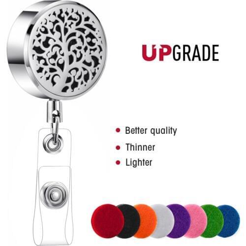Upgraded version Stainless steel Retractable Badge Holder Carabiner Reel Clip On ID Card Holders