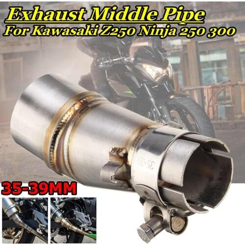 Motorcycle Exhaust Middle Pipe Muffler Link Escape Exhaust Adapter For Kawasaki Z250 Ninja 250 300 2013-2016 250CC 300CC Z300