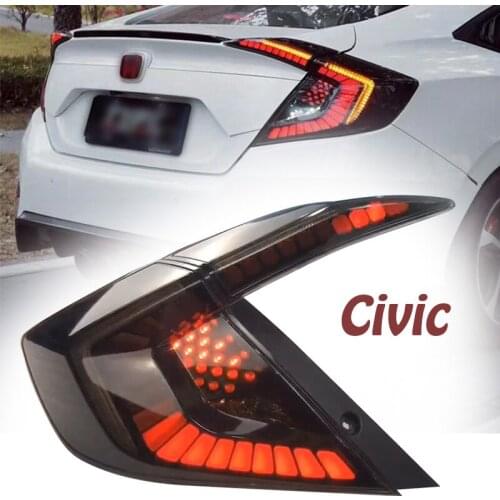 For 10th Generation Civic Dragonscale Star Edition Tail light Assembly LED Steering Rear Tail light Dynamic Light Civic Modified