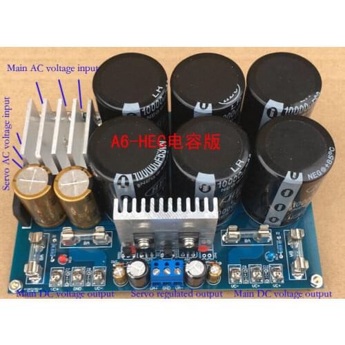 ZEROZONE Assembeld A6 Rectifier Power supply board for Class A power amplifier DIY L7-60