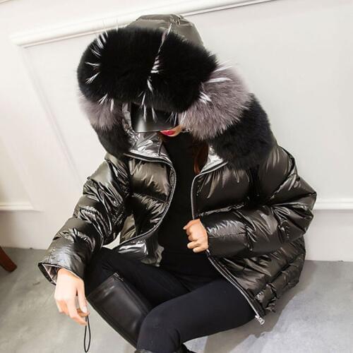 Large Real Fur Winter Jacket Women 2021 Parkas Natural Fox Fur Winter Coat Hooded White Duck Down Jacket Female Waterproof Coat