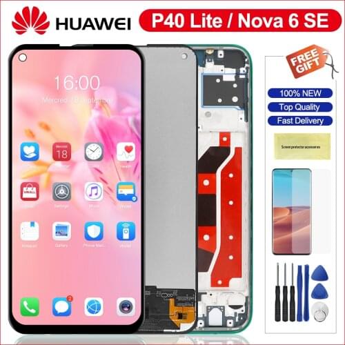 6.4" Display For HUAWEI P40 Lite LCD Display Touch Screen Replacement For Huawei Nova 6SE Screen Digitizer Assembly