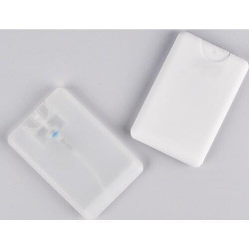 1000pcs 20ml Disposable Card Shape Perfume Spray Bottles PP Plastic Empty Cosmetic Container Refillable Atomizer Bottles