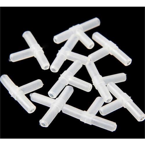 20PCS Plastic Aquarium Air Pump Tee Line Tubing Joints Connectors Pet Tools T-junction Fish Tank Air Pump Fits standard air line
