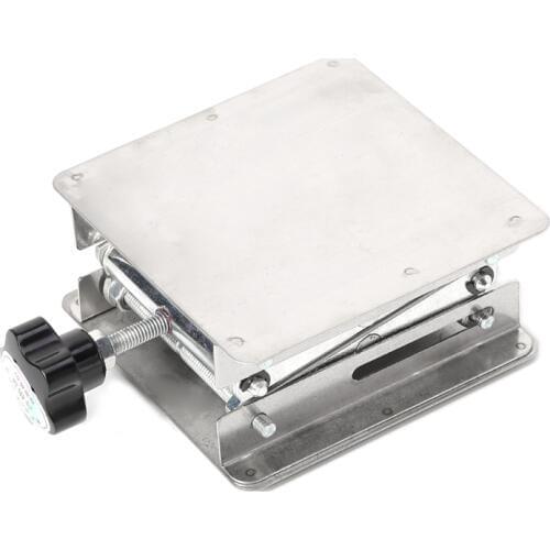 2020 New 4x4" Scientific Lab Jack Stainless Steel Lifting Platform Stand Rack Scissor Lifter