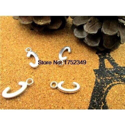 30pcs-- Letter C Alphabet charms,AntiqueTibetan silver Letter C Alphabet Charm Pendant 16x6mm