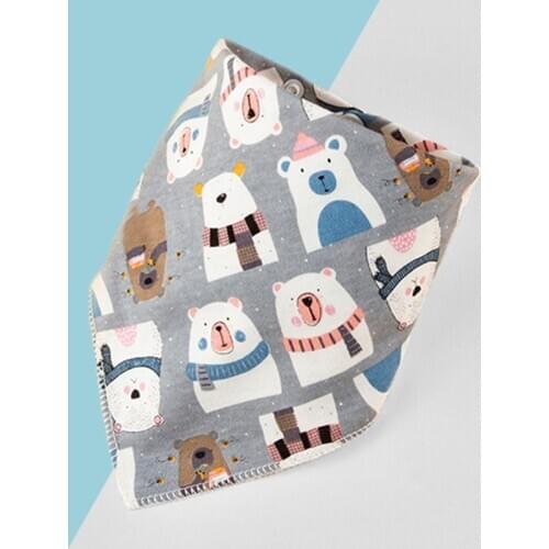Cotton Bandana Bibs Baby Babador Feeding Smock Infant Triangle Burp Cloths Cartoon Saliva Towel Baby Eating Accessory Baby Stuff