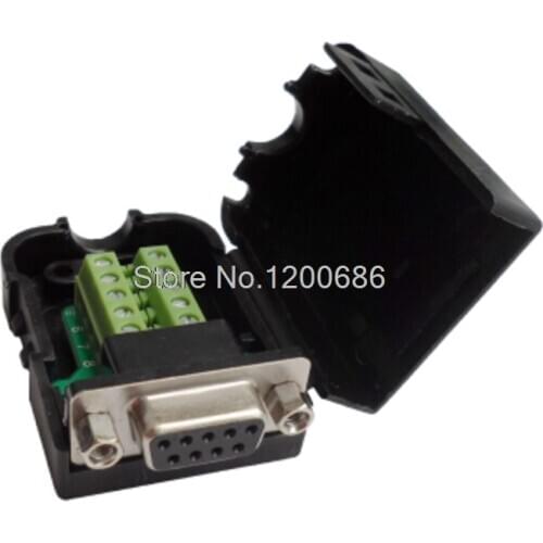 D-SUB DB9 Male 9Pin Plastic Cover connector rs232 COM case connector