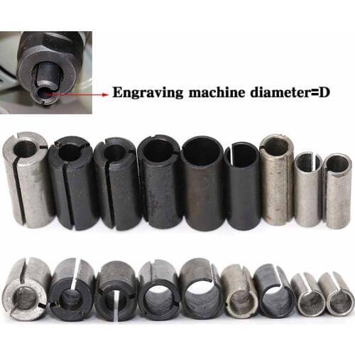 CNC Router Bit High Precision Adapter Collet Carving Trimming Machine Milling Cutter Tool Adapters Holder 6/6.35/8/10/12/12.7mm