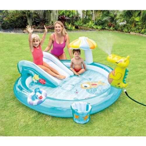 Gator Outdoor Inflatable Pool Water Play Center with Slide 57165