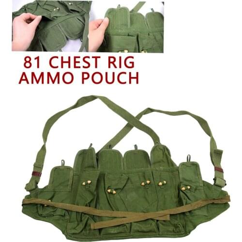 Surplus Military Chinese Type AK 81 Chest Rig Ammo Pouch Original Special Tactical Vest Backpack