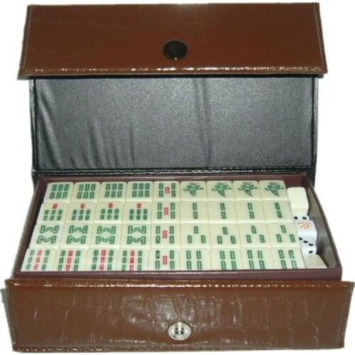 Chinese Travel Mahjong Set with Case Mini Mah Jongg Set Tile W3167