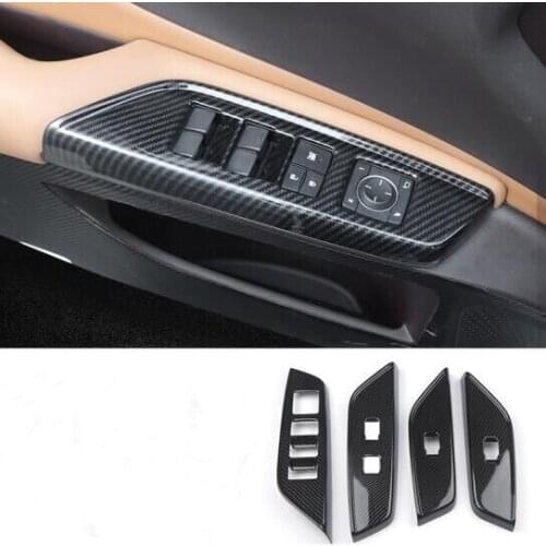 ABS/carbon fiber car window glass switch button panel lift armrest handrail trim for Lexus es es200 es260 es300 2018 2019