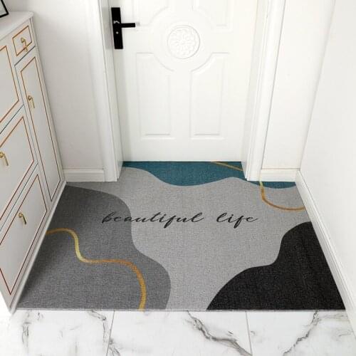 Welcome Mat Rubber Doormat Washable Non-slip Rug for Hallway Resist Dirt Trapper Rugs Carpet Entryway Mat