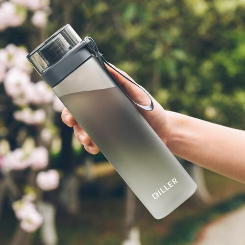 Creative Square Plastic Water Sports Bottle Outdoor Travel Water Jug Children Portable Bottles for Water Fruit Drink bottle