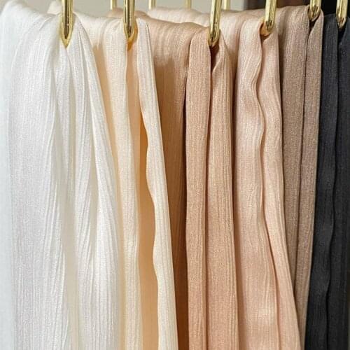 Laven Luxury Plain Satin Silk Scarf Women Muslim Fashion Hijabs Winter Scarves for Ladies Islam Turban Bandana Chiffon Hijab 1pc