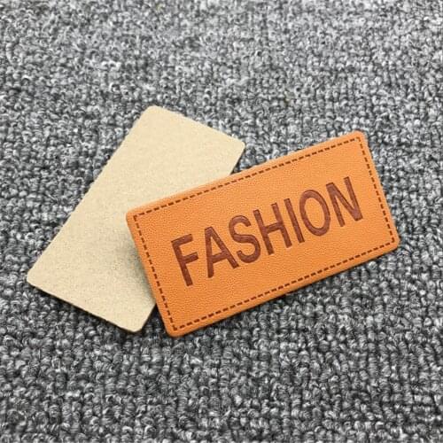 Fashion Logo Labels With Rabbit For Clothing Handmade Leather Tags With Fashion Text For Clothes Hand Made Hat Label For Shoes