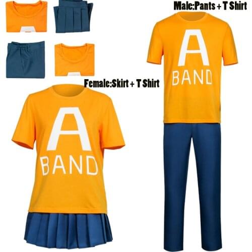 My Hero Academia Season4 OCHACO URARAKA Skirt Midoriya Izuku Cosplay School Uniform T-Shirt Skirt Pants Set Adult Outfit Costume