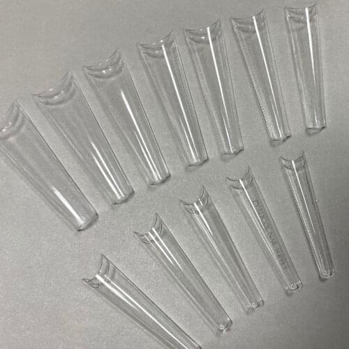 240pcs/bag C Curve XXL Coffin Tips Long Nails Half Cover False Nail Tips Acrylic Salon Supply