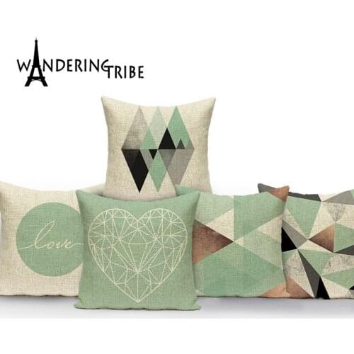 Nordic Geometric Cushion Cover Arrow Feather Pillow Case Simple Pillow Covers Linen Decorative Throw Pillows Cushion Covers
