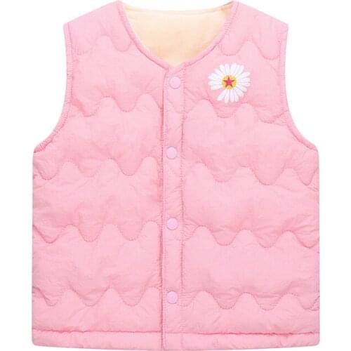 2021 new Children Down Cotton Vest Thickened Autumn Winter boy and Girls Vest Childrens Clothing Warm Waistcoat Tide Coat For