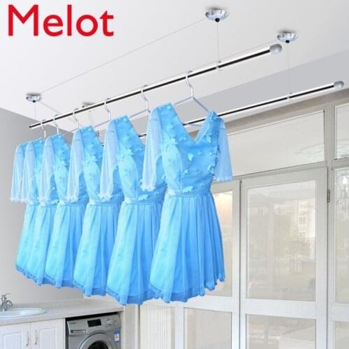 Elevating Drying Racks Manual Automatic Double Rod Stainless Steel Balcony Clothes Rail Hanger Hanger